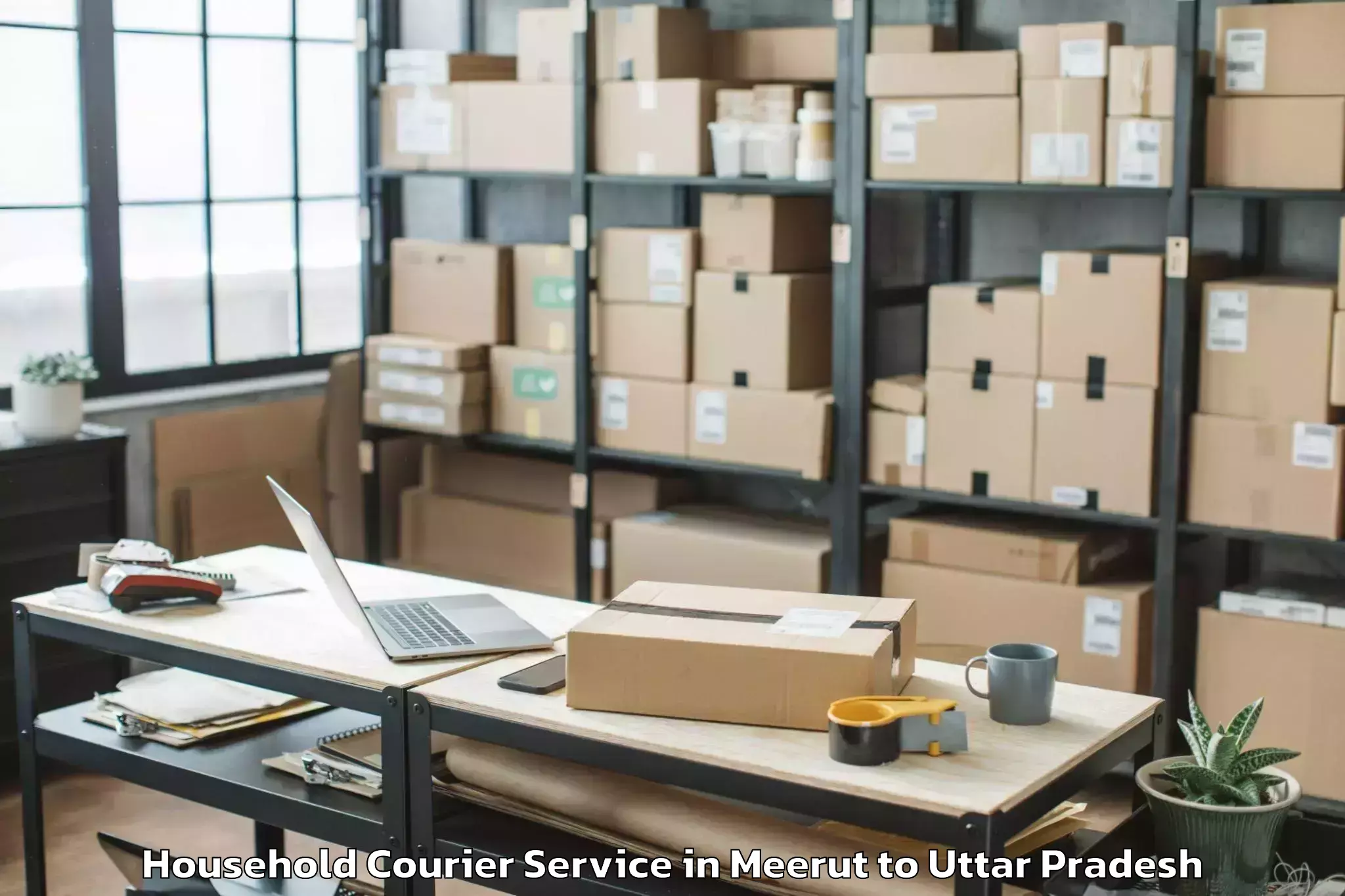 Get Meerut to Kopaganj Household Courier